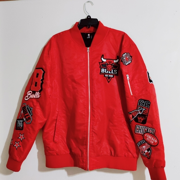 VINTAGE MENS JACKET COAT ~ CHICAGO BULLS SATIN BASKETBALL UNK ~ XLARGE - Picture 1 of 11